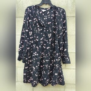 Time And Tru Black Floral Dress